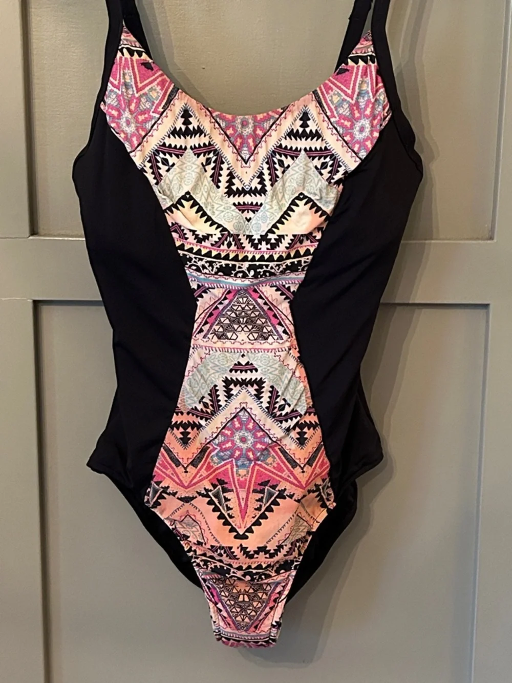 Seafolly Black Sahara Nights One Piece Swimsuit DD Cup Size US 14